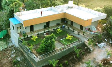 Aerial view of Sana Resort Maredumilli and its garden