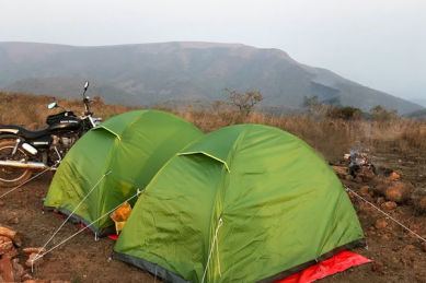 Tents pitched at the Gudisa hill station camp site